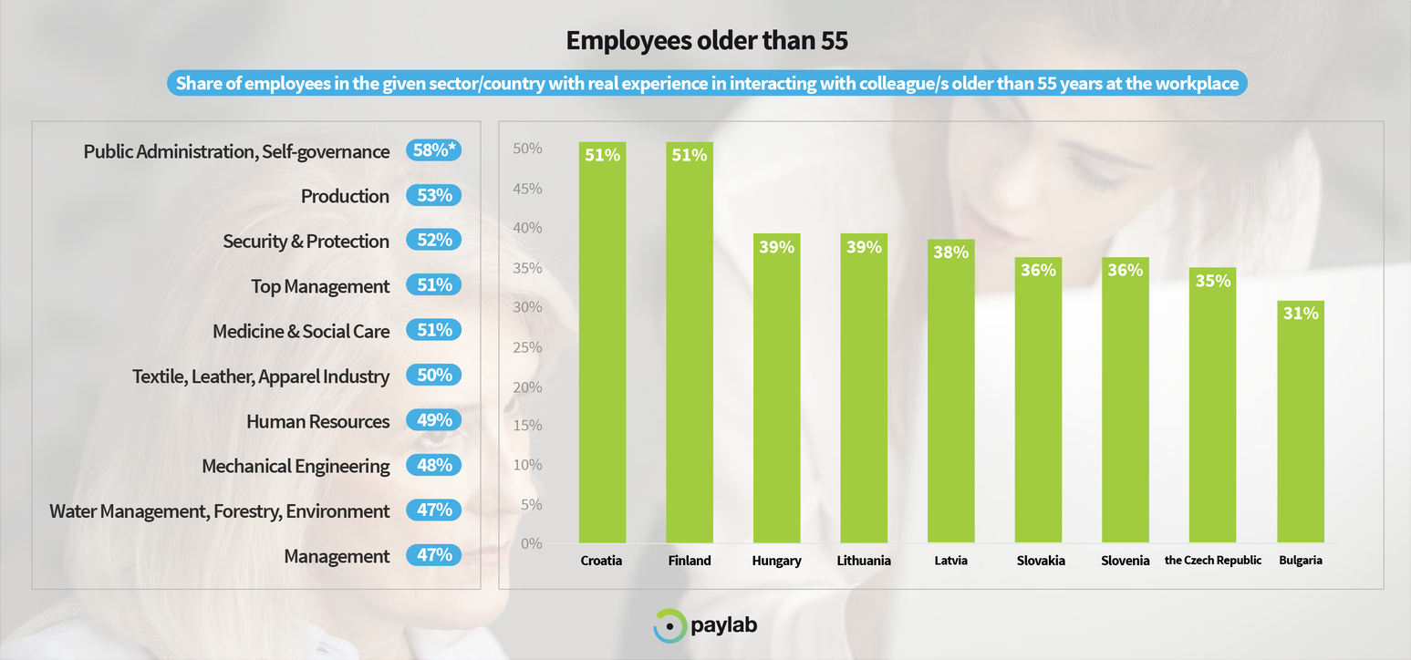 Paylab Diversity study 2019 55+ seniors older employees