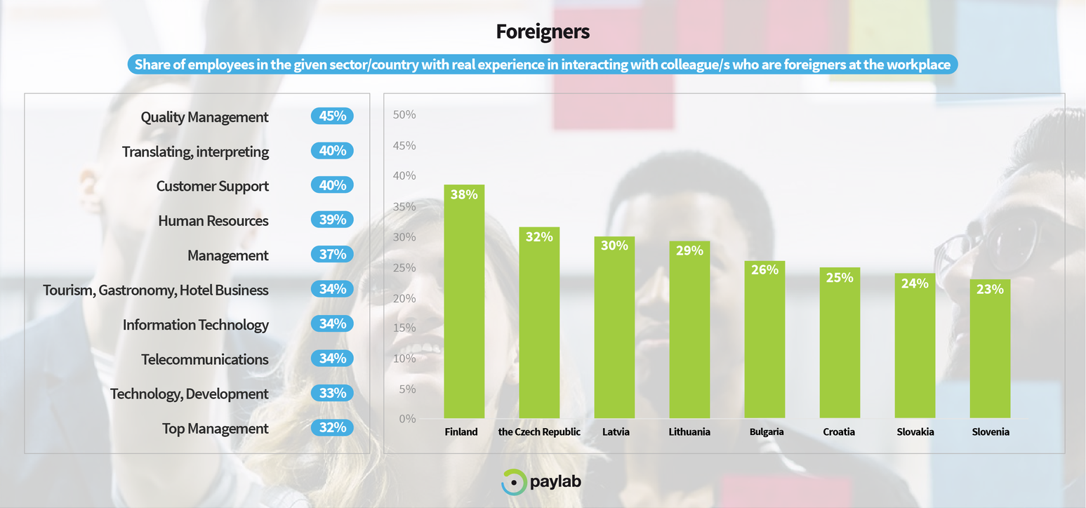 diversity study Paylab 2019 foreigners workplace inclusive integration top industries